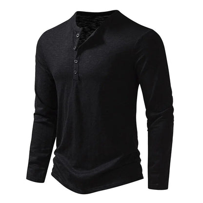 Slim soft cotton classic henley top for men | Dixon -15