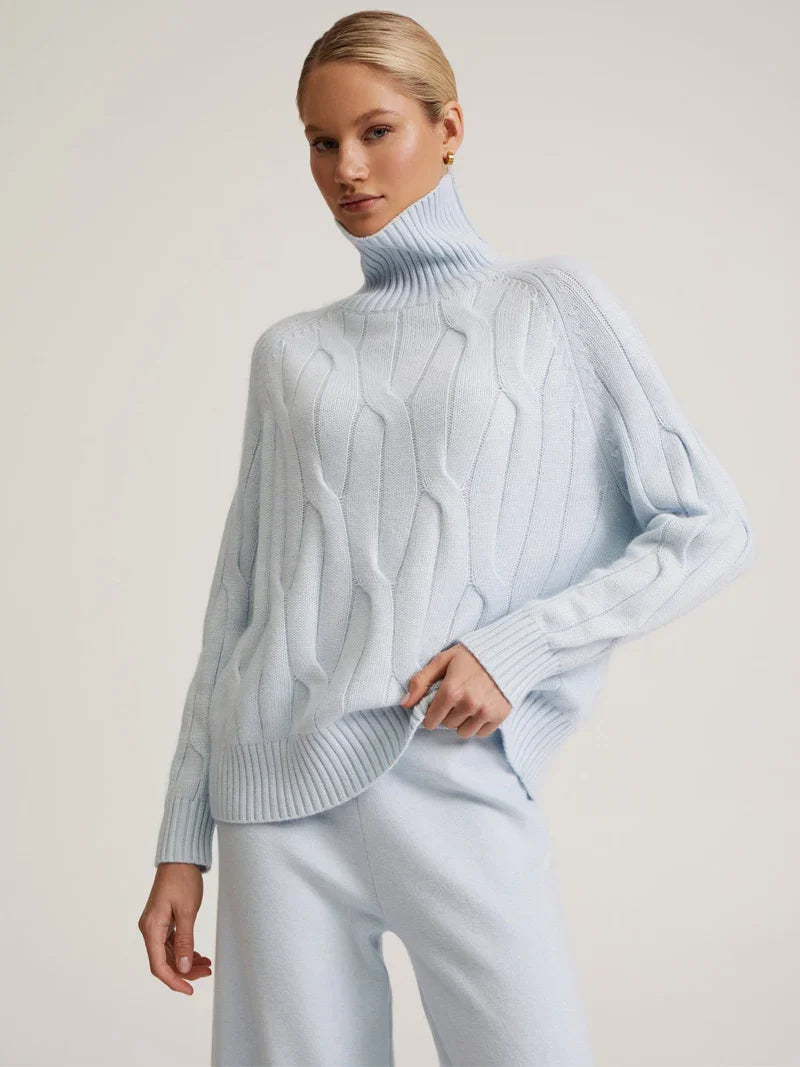 Soft knit turtleneck lounge set for women | Noelle Haven