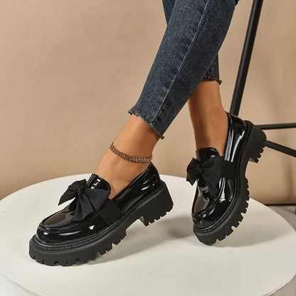 Platform Bow Accent Statement Shoes for women | Mirelina
