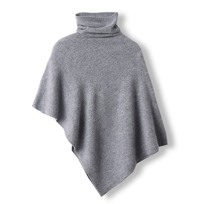 Lightweight seamless drape poncho with minimalist hem for women | Elowara
