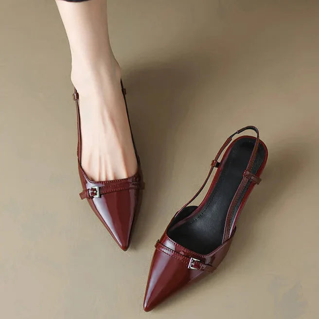 Pointed Slingback Kitten Heel Pumps for women | Arlisse
