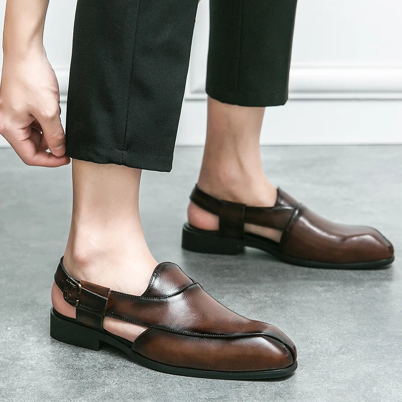 Elegant slip-on slingback loafers for men | Ravello -8