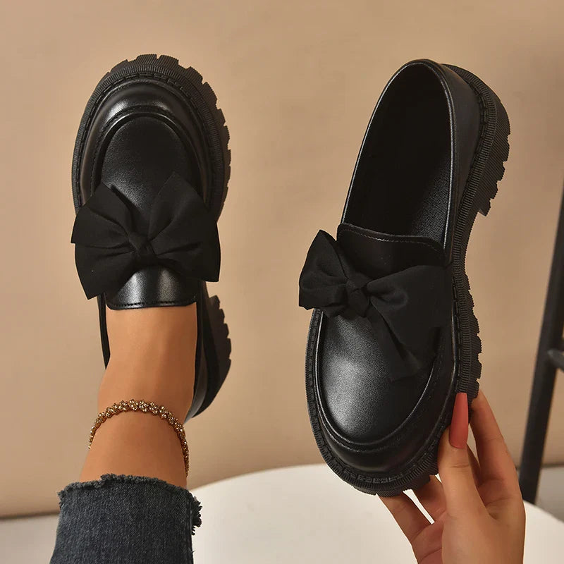 Platform Bow Accent Statement Shoes for women | Mirelina