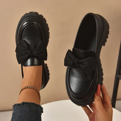 Platform Bow Accent Statement Shoes for women | Mirelina