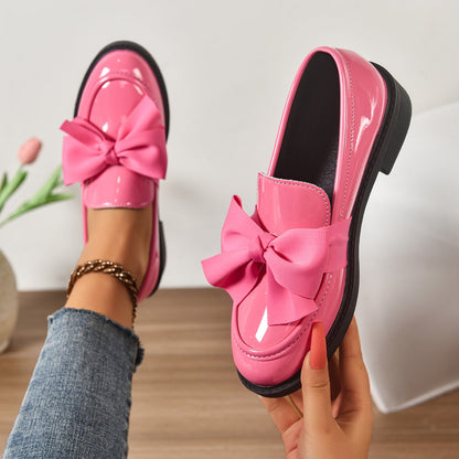 Classic Bow Detail Platform Loafers for women | Mirel