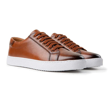 Polished lace-up classic sneakers for men | Emiliano Vero