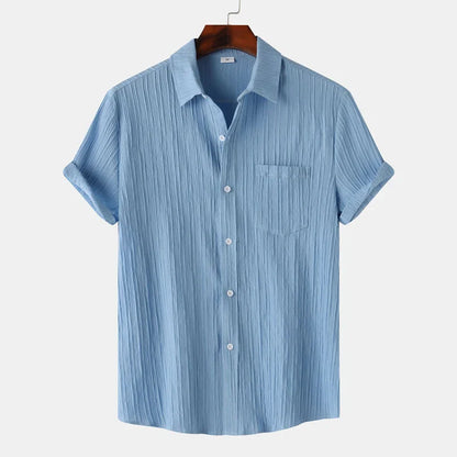 Breathable lightweight linen casual shirt for men | Coastal -11