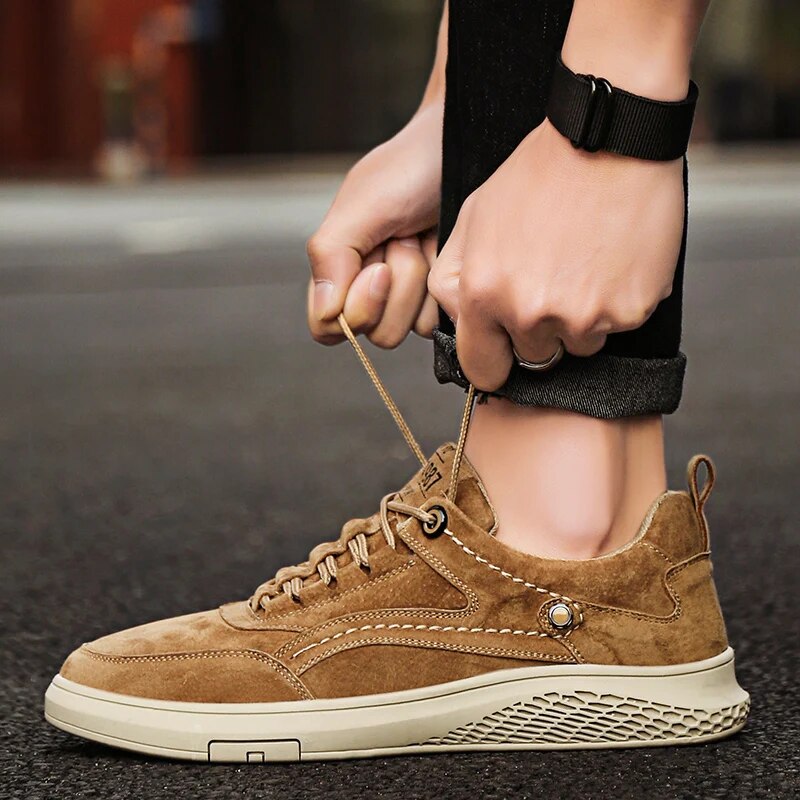 Classic comfortable suede leather everyday sneakers for men | 1987 -14