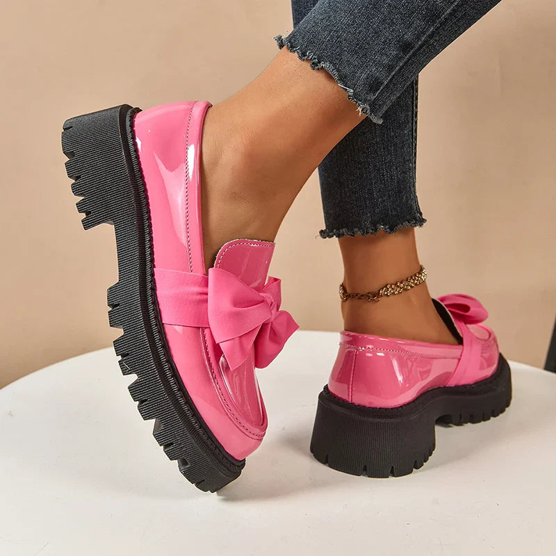 Platform Bow Accent Statement Shoes for women | Mirelina