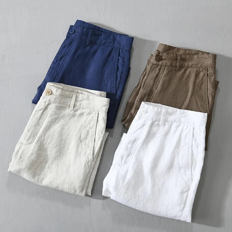 Lightweight relaxed fit summer shorts with rolled hem for men | Maro