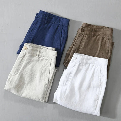 Lightweight relaxed fit summer shorts with rolled hem for men | Maro