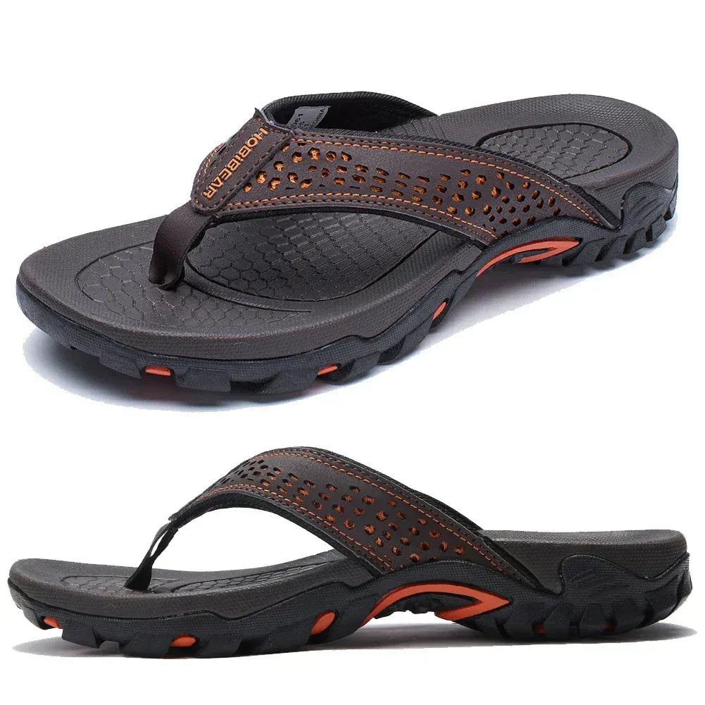 Athletic flip flops with structured arch support for men | Torin