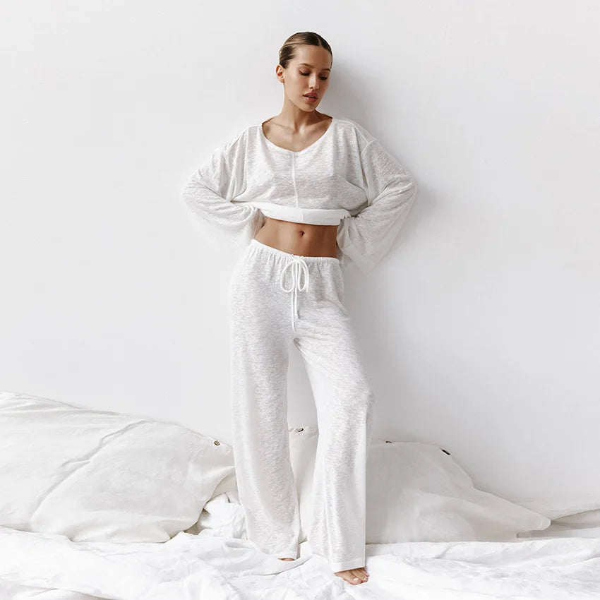 Breezy roundneck loungewear set for women | Mara Ease