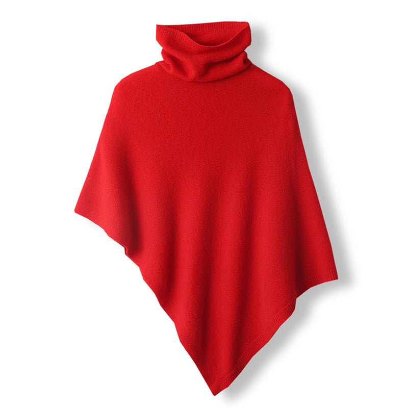 Lightweight seamless drape poncho with minimalist hem for women | Elowara