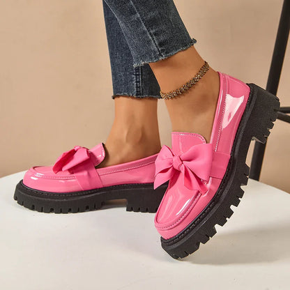 Platform Bow Accent Statement Shoes for women | Mirelina