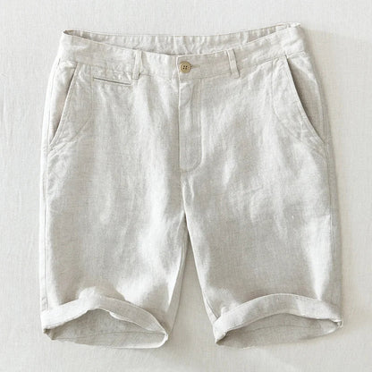 Lightweight relaxed fit summer shorts with rolled hem for men | Maro