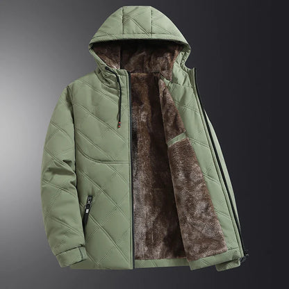 Warm hooded quilted jacket for men | Highland -2
