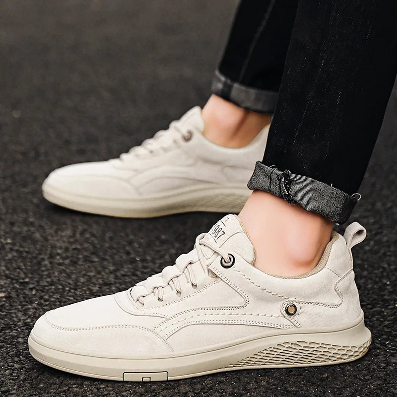 Classic comfortable suede leather everyday sneakers for men | 1987 -8