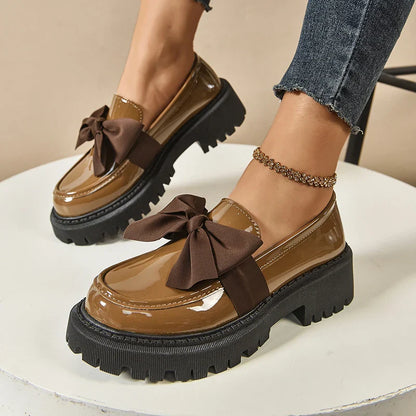 Platform Bow Accent Statement Shoes for women | Mirelina