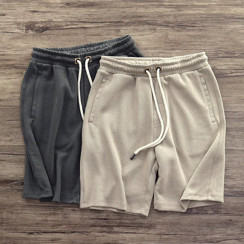 Breathable relaxed drawstring casual shorts for men | Harlan -1