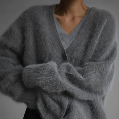 Single-breasted soft knit cardigan for women | Helena Prestige