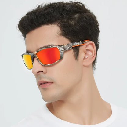 Rugged polarised UV protection camo sunglasses for men | Wraith -4
