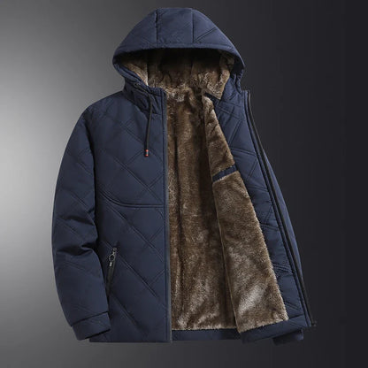 Warm hooded quilted jacket for men | Highland -1