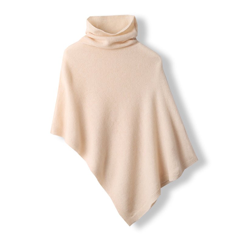 Lightweight seamless drape poncho with minimalist hem for women | Elowara