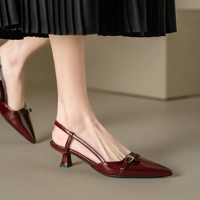 Pointed Slingback Kitten Heel Pumps for women | Arlisse