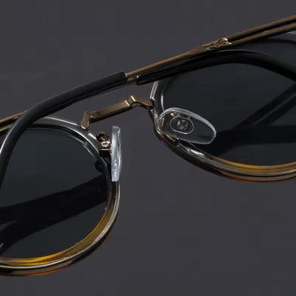 Sleek lightweight anti-glare metal sunglasses for men | Brunelo -3