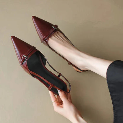 Pointed Slingback Kitten Heel Pumps for women | Arlisse