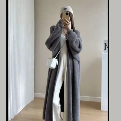 Longline tailored knit coat for women | Meridian Époque