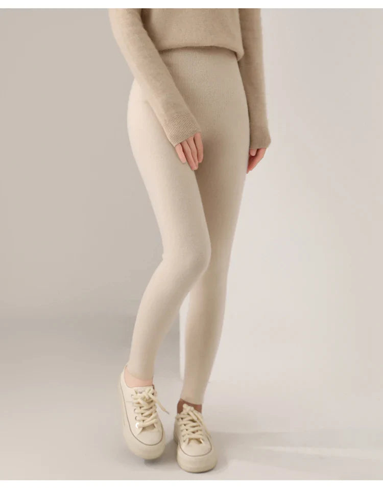 High-waisted soft knit leggings for women | Pure Comfort