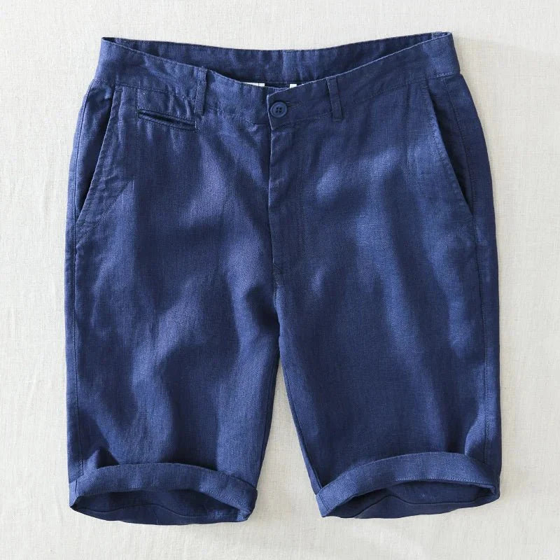 Lightweight relaxed fit summer shorts with rolled hem for men | Maro