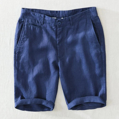 Lightweight relaxed fit summer shorts with rolled hem for men | Maro