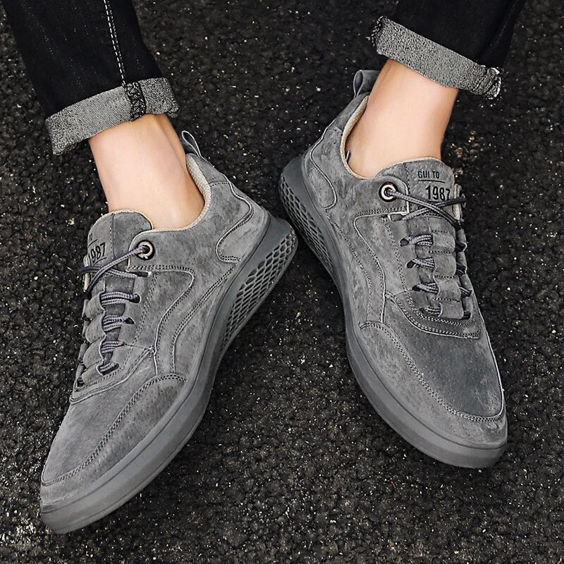 Classic comfortable suede leather everyday sneakers for men | 1987 -3