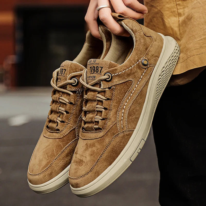Classic comfortable suede leather everyday sneakers for men | 1987 -12