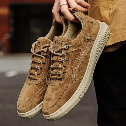 Classic comfortable suede leather everyday sneakers for men | 1987 -12