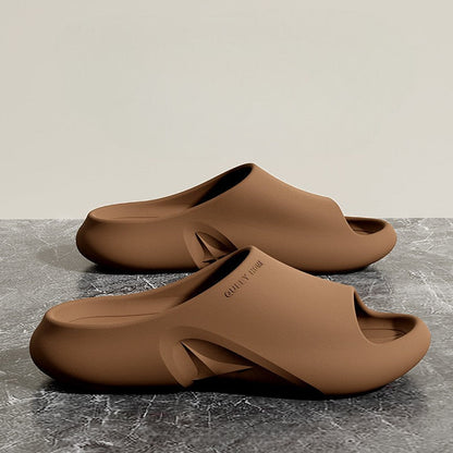 Lightweight cushioned foam slides with sculpted cutouts for men | Kaelo