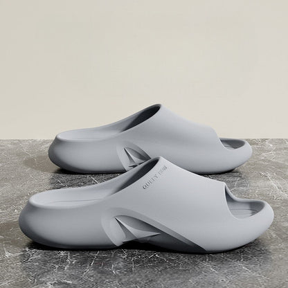 Lightweight cushioned foam slides with sculpted cutouts for men | Kaelo