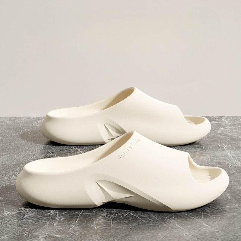 Lightweight cushioned foam slides with sculpted cutouts for men | Kaelo