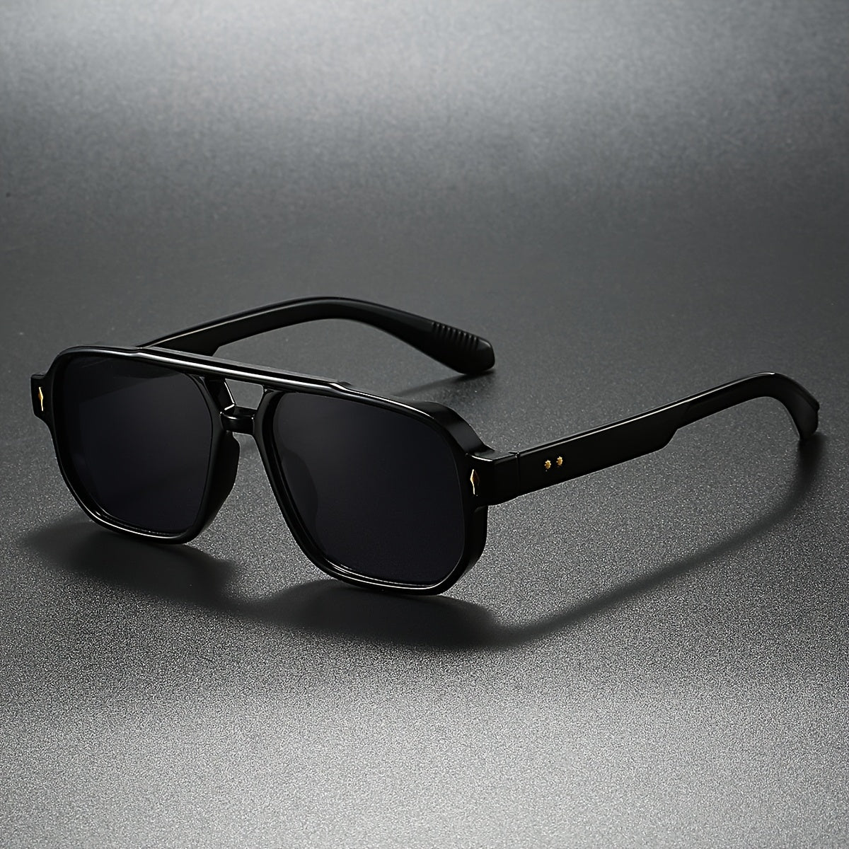 Angular aviator sunglasses with double bridge detail for men | Torven
