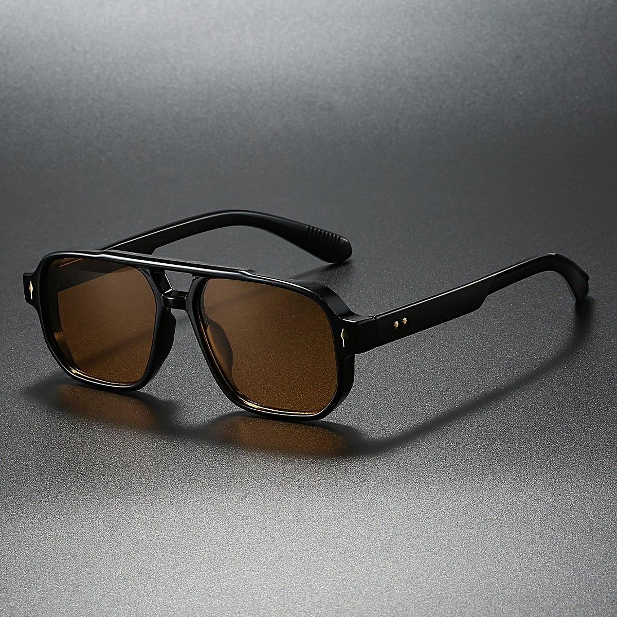 Angular aviator sunglasses with double bridge detail for men | Torven