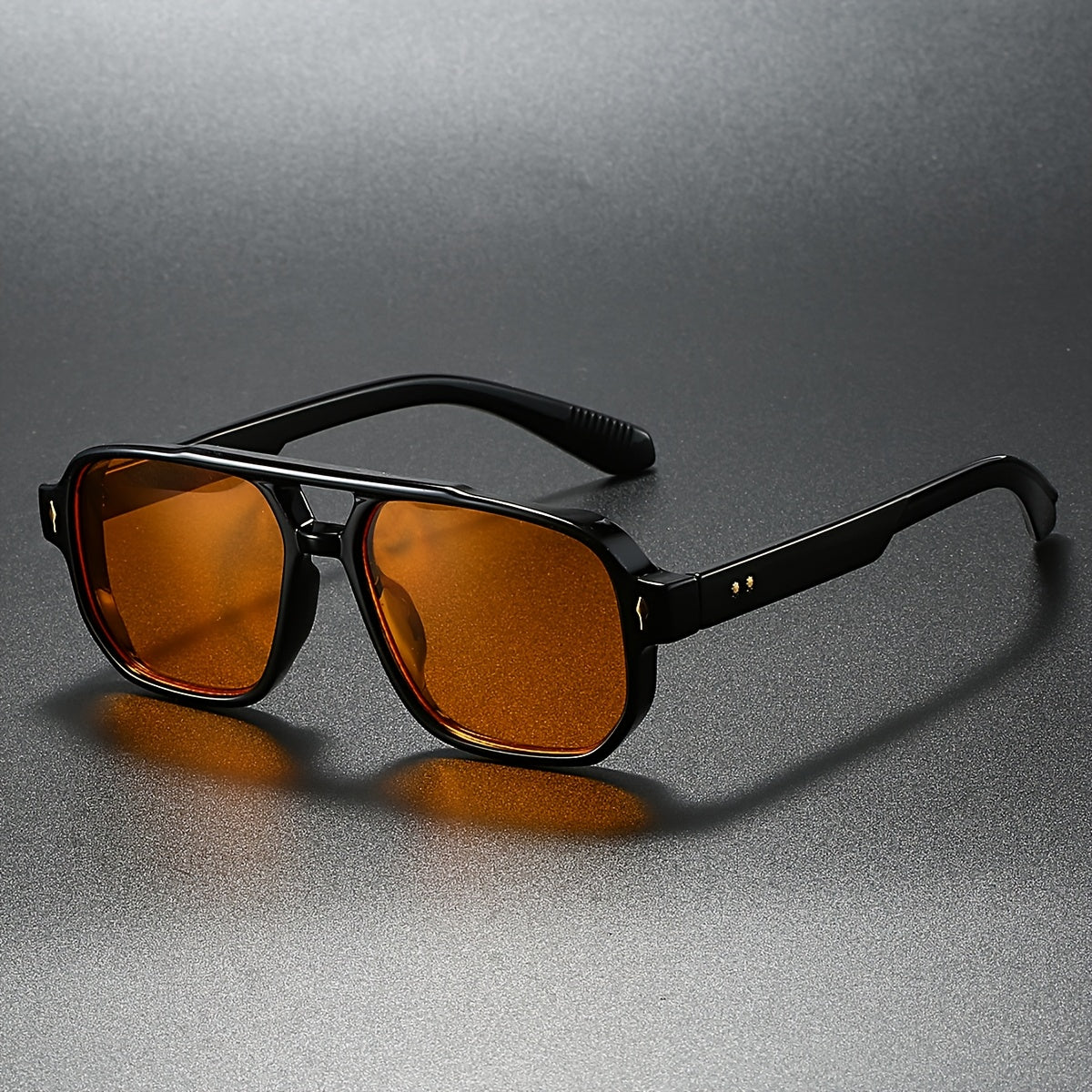 Angular aviator sunglasses with double bridge detail for men | Torven