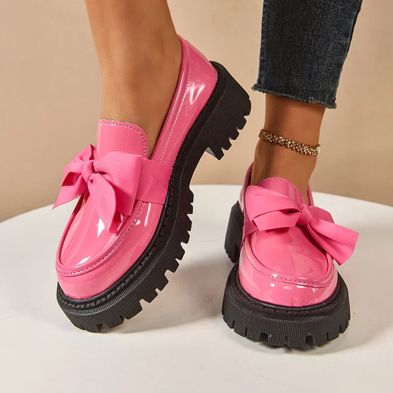 Platform Bow Accent Statement Shoes for women | Mirelina
