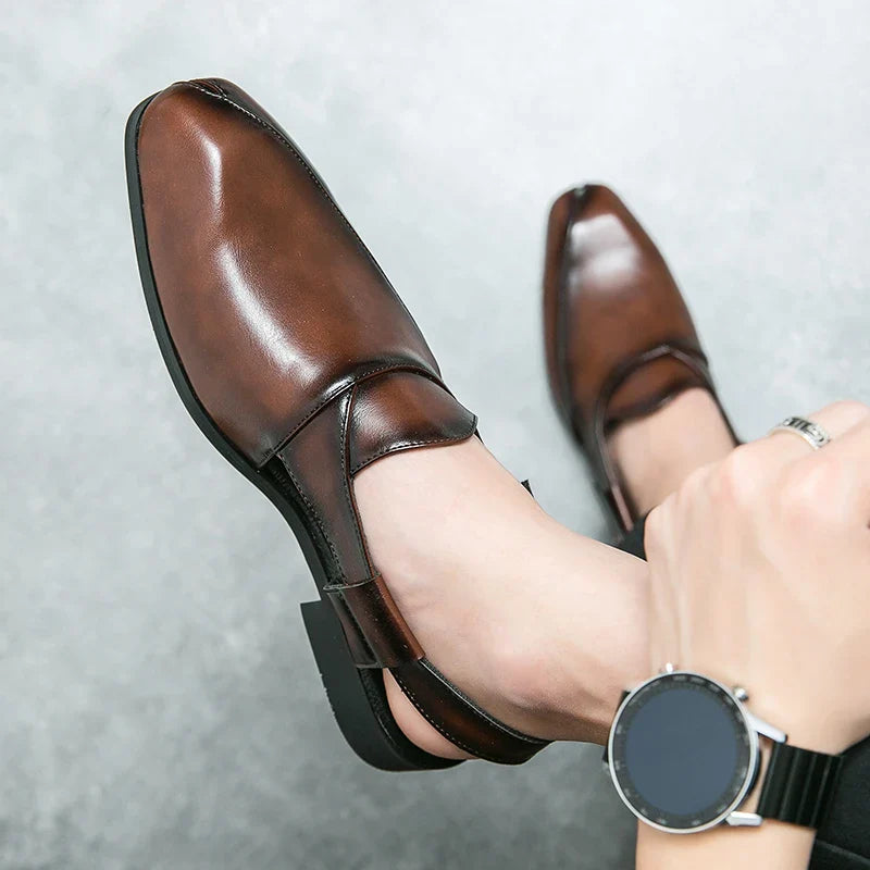 Elegant slip-on slingback loafers for men | Ravello -13