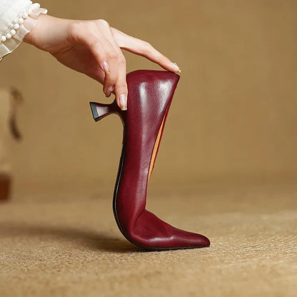 Pointed Toe Kitten Heel Pumps for women | Vivienne