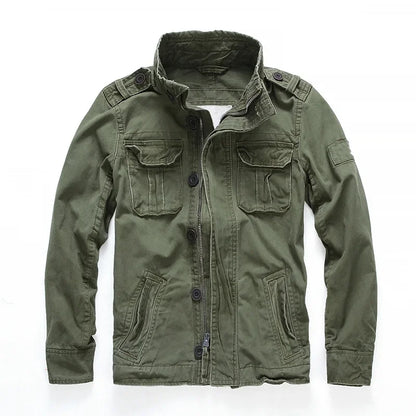 Cargo style utility jacket with adjustable fit for men | Keston Field