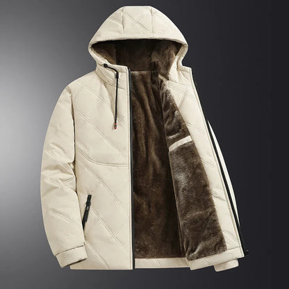 Warm hooded quilted jacket for men | Highland -5