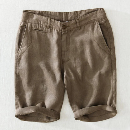Lightweight relaxed fit summer shorts with rolled hem for men | Maro